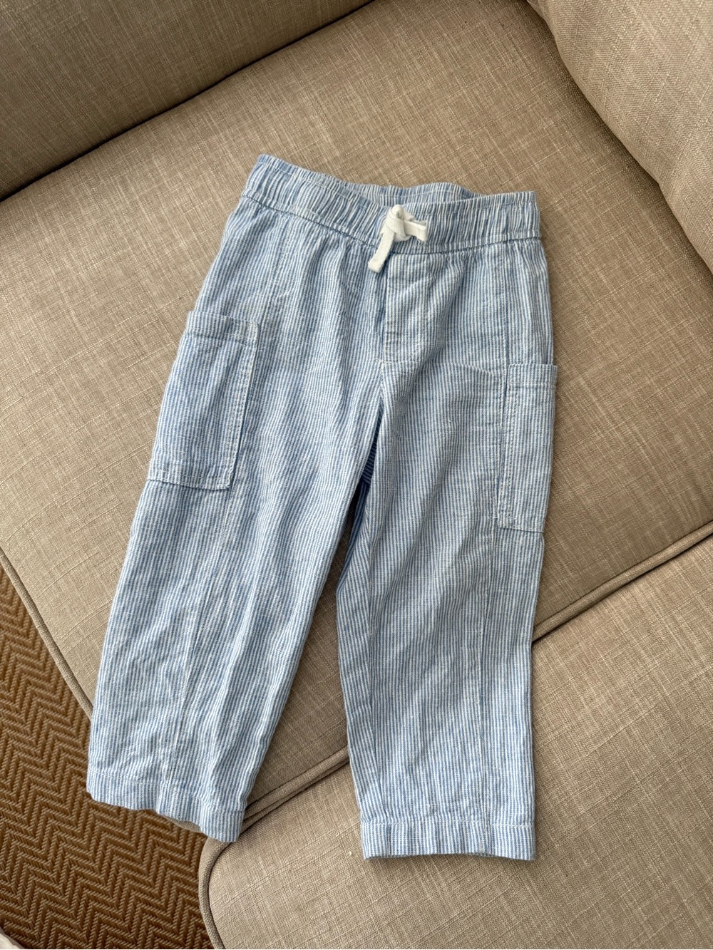 Boys Linen Drawstring Pants